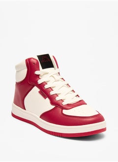 Buy Women's Panelled High Top Sneakers with Lace-Up Closure in UAE