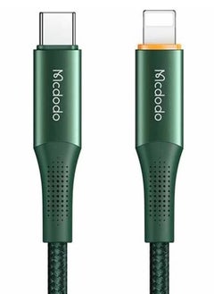 اشتري CA-9961 Type-C to Lightning 1.2M PD20W Fast Charging Data Cable with Smart Indicator Light – Green في الامارات