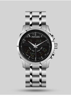 Buy Men Watch With Two Timings Silver Band  AL219GB in Saudi Arabia