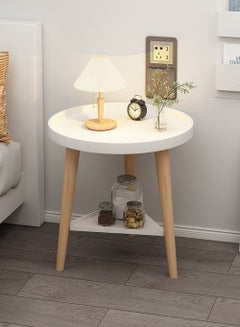 Buy Simple Double-layer Large-capacity Storage Bedside Coffee Table For Home End Table in Saudi Arabia