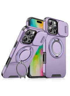 Buy GOLDEN MASK For iPhone 16 Pro Sliding Camshield Ring Holder Phone Case (Purple) in Egypt