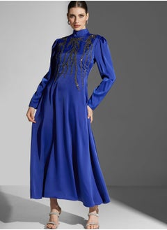 Buy Embellished Puff Sleeve Dress in Saudi Arabia