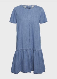 Buy Denim Peplum Dress in Saudi Arabia