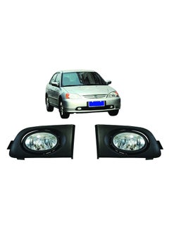 اشتري Dlaa Pack of 2 | HD050 Fog Lamp Suitable for Civic 2001-2002 with wires & switch في الامارات