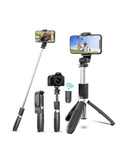 Buy Portable 40 Inch Aluminum Alloy Selfie Stick Phone Tripod with Wireless Remote Shutter Compatible with iPhone Android Samsung Smartphone in UAE