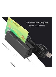 Buy USB Mini Credit Card MSR90 3 Triple Tracks Hi-co Magnetic Stripe Strip Credit Card Swipe Speed Reader Swiper for POS System Cashier Registry Msr, Black (STYLE-580) in Saudi Arabia