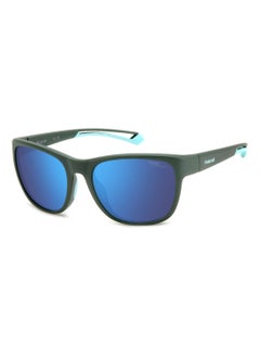 Buy Unisex Polarized Rectangular Shape  Sunglasses PLD 7051/S GREY 47 - Lens Size: 46.8 Mm - Mt Grn in UAE