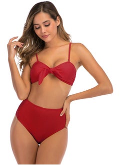 Buy Bow Tie Detail Bikini Red in Saudi Arabia