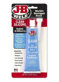 اشتري J-B Weld 31310 All-Purpose RTV Silicone Sealant and Adhesive 3 Oz (Clear) في الامارات