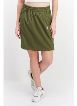 Buy Women Sportswear Fit Embroidered Logo Mini Skirts, Olive in UAE