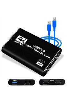 Buy Portable HDMI & USB 3.0 Video Capture Adapter - 4K & 1080p - For Game Streaming, Live Broadcasting, Video Recording in Egypt