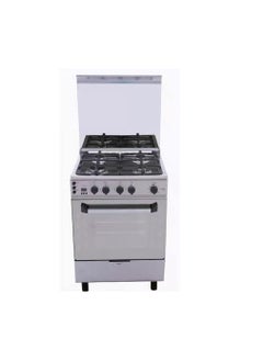 Buy Plaza Gas Cooker Full Safety 60 X 60 Cm With Fan And Cast Iron 500003440 Silver in Egypt