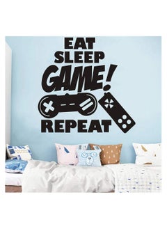 Buy Game Wall Decals Stickers Creative Gaming Quote Poster for Boys Gift Vinyl Peel and Stick Gamer Decor for Gamer Men's Living Room Play Room Bedroom Home Decoration (Eat Sleep Game Repeat) in Saudi Arabia