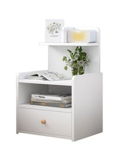 Buy Sharpdo Nightstands Home Bedside Storage Cabinet with Drawer and Shelf (40*24*60 cm) in UAE