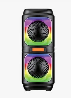 اشتري Wireless speaker connectivity - RGP lighting - USB - Memory card-Radio-Microphone input-Strong and pure sound ( Included Microphone ) في مصر