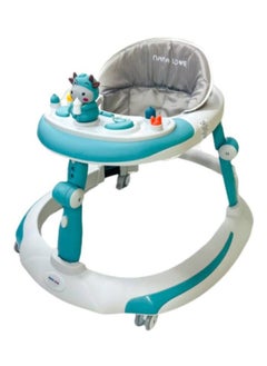 Buy Baby Walker for Boys and Girls with Feeding Tray, Rocking Function and Music Tray, Foldable Activity Walker for Babies 6-18 Months in Saudi Arabia