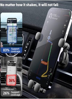 Buy Car Phone Holder, Black, Suitable for mobile phone navigation while driving in UAE