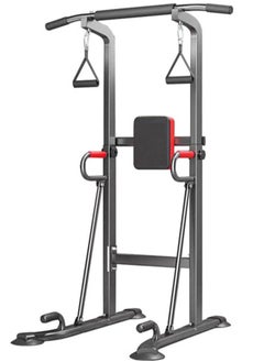 Buy Power Tower Upgrade Adjustable Multi-Function Pull Up Bar Power Tower Dip Station Home Gym Strength Training Fitness Equipment 330 LBS with Backrest in Saudi Arabia