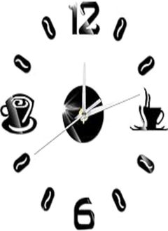 Buy Digital Number Coffee Cup DIY Clock Acrylic Sticker Self-adhensive Quartz Mute 3D Wall Clock Kitchen Home Decor Wall Clock in Egypt