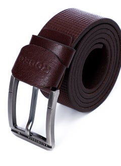 Buy TOP LEATHER (RO 1023) Belts for Men with Metal Buckle, Heavy Duty Mens Casual Belts Brown in Egypt