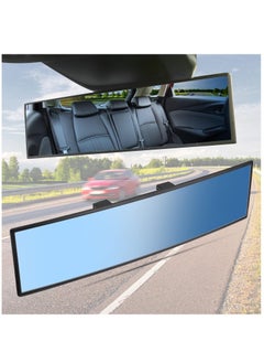 Buy Rear View Mirror, Universal 11.81 Inch Panoramic Convex Rearview Mirror, Interior Clip-on Wide Angle Rear View Mirror, Reduce Blind Spot Effectively for Car SUV Trucks Blue in UAE