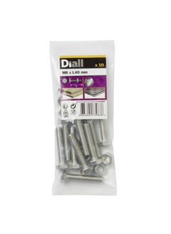 اشتري Diall Stainless Steel Hex Nut And Bolt Pack M8 x 40mm 10Pcs في الامارات