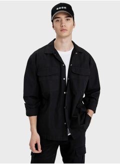 Buy Oversize Fit Cotton Long Sleeve Shirt in Saudi Arabia