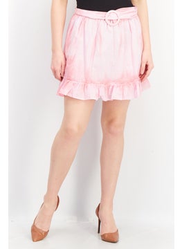 اشتري Women Petite Tie Dye Mini Skirts, Pink في الامارات