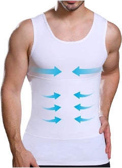 اشتري Mens Slimming Body Shaper Vest, Gynecomastia Compression Shirts, Tummy Control Undershirts - Change in Seconds في السعودية