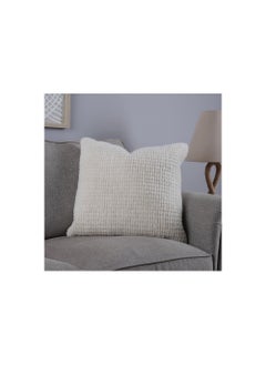 Buy Indiana Wool Textured Cushion 50x50cm-natural in UAE