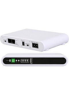 Buy DC Mini UPS POE-432P Battery Backup Uninterrupted Power Supply Built-in 10000mAh for Wi-Fi Modem Router CCTV Battery pack with Output Power 17W Output USB 5V 1A DC 9V/12V/1A POE 15V/24V 0.6A(white) in UAE