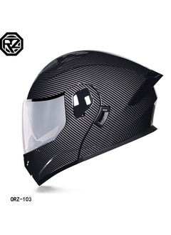 اشتري New Double Mirror Helmet Semi Full Cover Four Seasons Motorcycle Helmet في السعودية