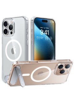 Buy Strong Magnetic & Seamless Stand for iPhone 16 Pro Case Clear, Fit for MagSafe, Grade Drop Protection, Adjustable Kickstand Phone Case for iPhone 16 Pro, Slim Diamond Clear in UAE