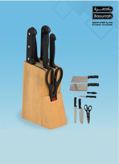 Buy Style Kitchen Knife Set with Scissors and Stand 8 Pieces in Saudi Arabia