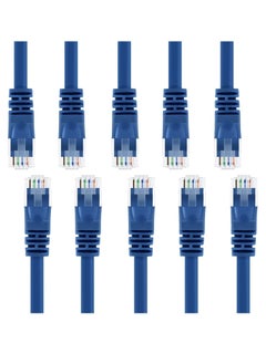 اشتري 10-Pack, 2M RJ45 Cat6 Snagless 6ft Ethernet Patch Cable Blue في الامارات