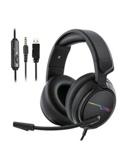 Buy N18 USB Pro Gaming Headset for PC - 7.1 Surround Sound Headphones with Noise Cancelling Microphone- Memory Foam Ear Pads for Laptop Computers in Saudi Arabia