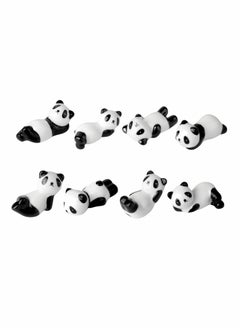 اشتري 8 Pcs Panda Ceramic Ware Chopstick Rest Set,Ceramic Panda Pattern Chopsticks Rest Rack Spoon Fork Knife Holder Rack Practice Furnishing Articles في السعودية