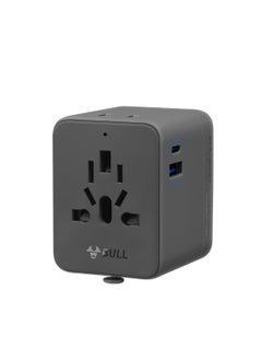 Buy Universal Travel Adapter International Plug Adapter Offers 6A Smart Power 3A/5V USB-CA Ports Multi AC Outlet All-in-One Power Plug Adaptor Worldwide Charger for EU US UK AU 200+ Countries (20W-1C1A) in Saudi Arabia