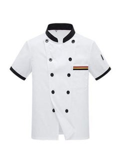 Buy Pocket Detailed Chef Coat White/Black XL in UAE