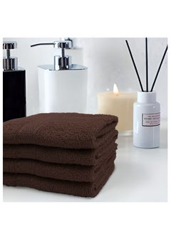 Buy Daffodil (Brown) Premium Face Towel (30x30 Cm-Set of 6) 100% Cotton, Highly Absorbent and Quick dry, Hotel and Spa Quality Bath linen with Stripe Diamond Dobby-500 Gsm in UAE