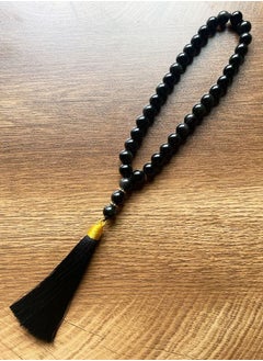 Buy 33 Count Prayer Beads Black Obsidian in UAE