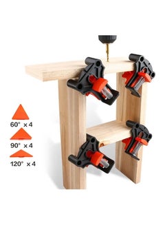 Buy Woodworking Angle Clamp Tool Kit 60/Degree Fixer Frame Clamp Home Tools Hand Tool Fixer in Saudi Arabia