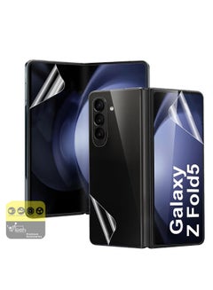 Buy Front And Back Screen Protector Transparent Film For Samsung Galaxy Z Fold5 5G 2023 Clear in UAE