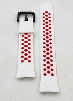 Buy Huawei Band 8 Sport Soft Silcon Replacement Strap - Red/White in Egypt