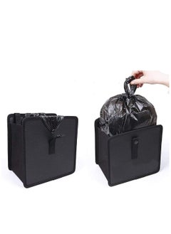 Buy Car Bin, Foldable and Water Resistant Auto Trash Bag Camp for Garbage and Litter Storage and Collection, Car Rubbish Bin Hanging Auto Trash Bag Litter Container (Black) in Saudi Arabia