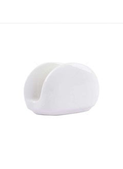 Buy Ivory Porcelain Napkin Holder 12x8.5 cm in UAE