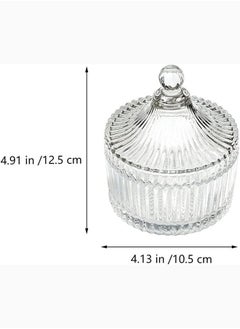 Buy Fruit Bowl 2Pcs Crystal Glass Candy Cup Creative Living Room Candy Jar Dried Fruit Plate Sugar Bowl Fruit Bowl With Lid Fruit Cup Snack Box Decorative Fruit Basket in UAE