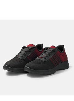 Buy Sport Comfortable Sneakers Lace-up - Black & Red in Egypt