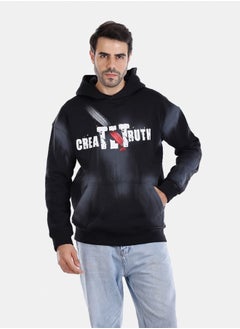 Buy Printed Hooded Neck Long Sleeve Sweatshirt in Egypt