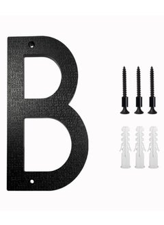 اشتري 8’’ Modern Floating House Numbers for Outside Large Black Shadow Home Number with Nails Kit & Template Easy to Be Mounted for Exterior House Address Garage Gate Street Farmhouse Number B في السعودية